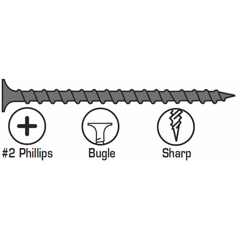 SENCO 08A250PK #8 x 2-1/2" Screws for Drywall to Wood - 2