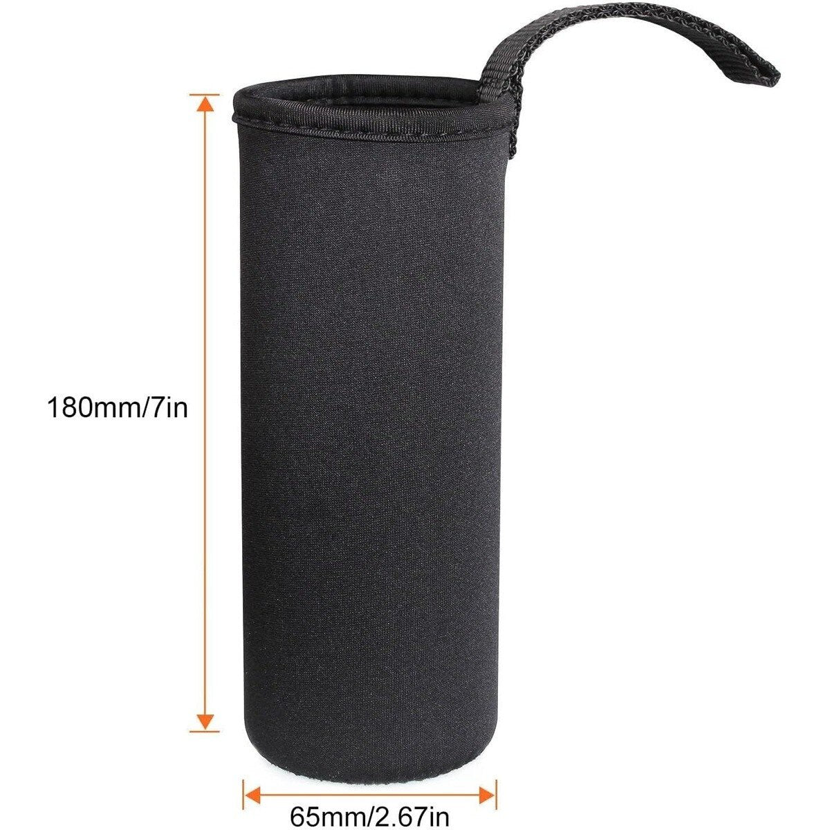 STARVAST SVUS-BottleSleeve-6-BK-170804fa Neoprene Water Bottle Sleeve Insulators 2.68" x 7.28" Black (6 Pack) - 2