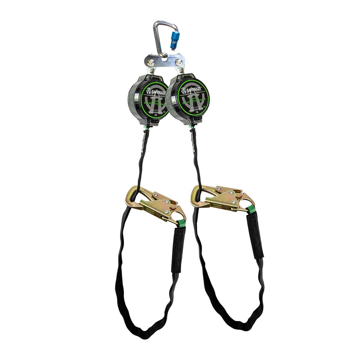 Safewaze 018-5035 7' Web Dual Leg Tie Back Retractable FS-EX313 Bracket/Aluminum Carabiner