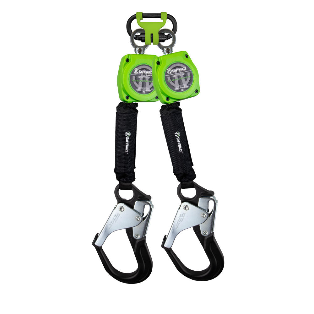 Safewaze 019-5155 6' Dual Web Retractable With BWB 1014 And Double Locking Aluminum Rebar Hooks