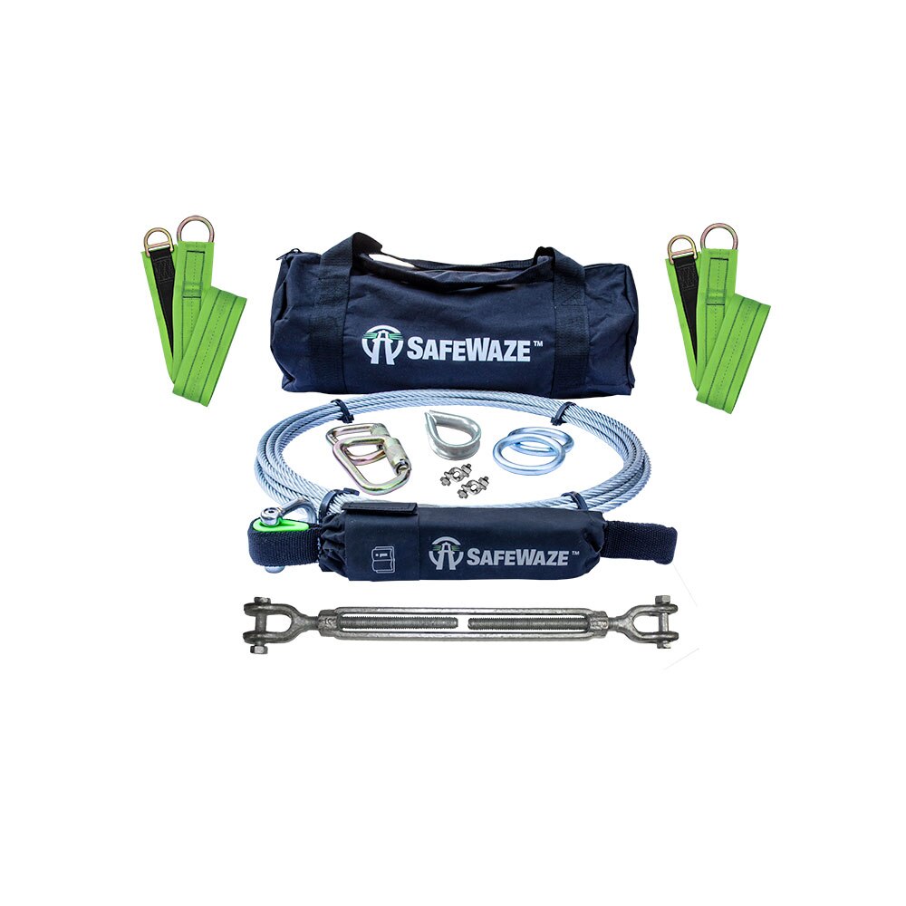Safewaze 019-8027 100' 2-Person Portable Cable HLL / Shock Ea / Sling Anchor