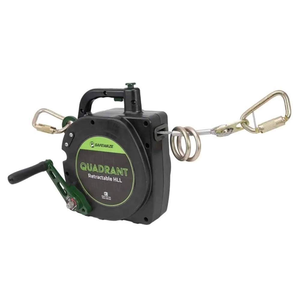 SafeWaze 023-8091 Quadrant Retractable Horizontal Lifeline (65 ft, 2-User System)