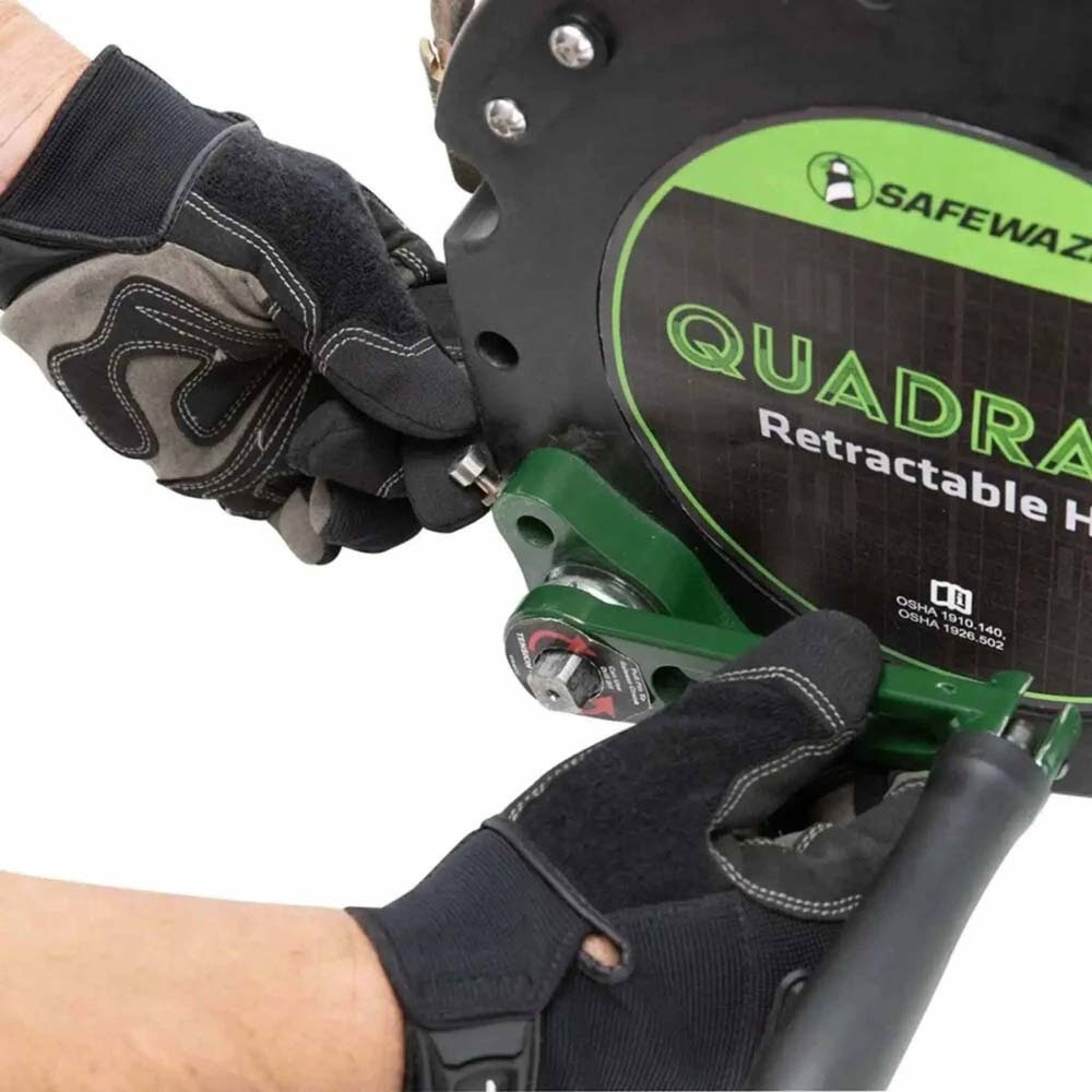 SafeWaze 023-8091 Quadrant Retractable Horizontal Lifeline (65 ft, 2-User System) - 6