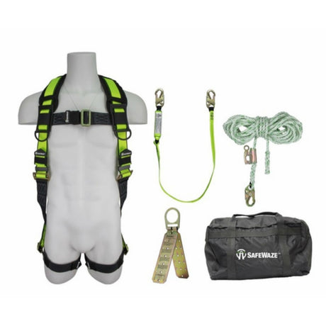 Safewaze FS-121-XXL Basic Roofers Kit with Carrying Bag with 2X-Large Harness