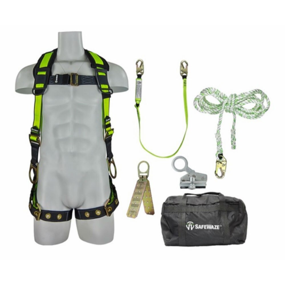 Safewaze FS123-XXL Pro Roofers Kit with Carrying Bag With 2X-Large  Harness