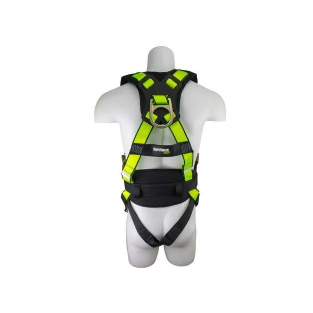 Safewaze FS160-S Pro Construction Harness, Free Floating Waist Pad: 3D, Mb Chest, Tb Legs - 2