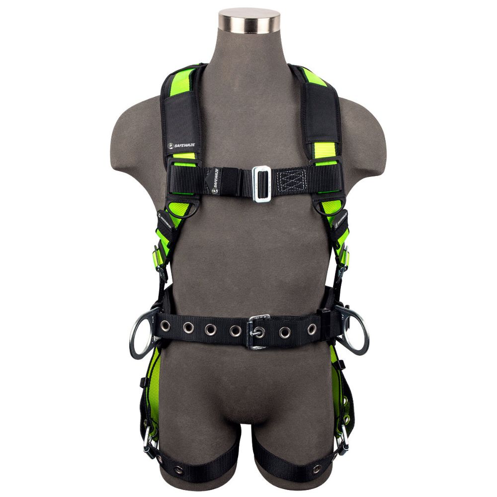 Safewaze FS160-XL Pro Construction Harness, Free Floating Waist Pad: 3D, Mb Chest, Tb Legs