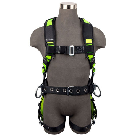 Safewaze FS160-XL Pro Construction Harness, Free Floating Waist Pad: 3D, Mb Chest, Tb Legs