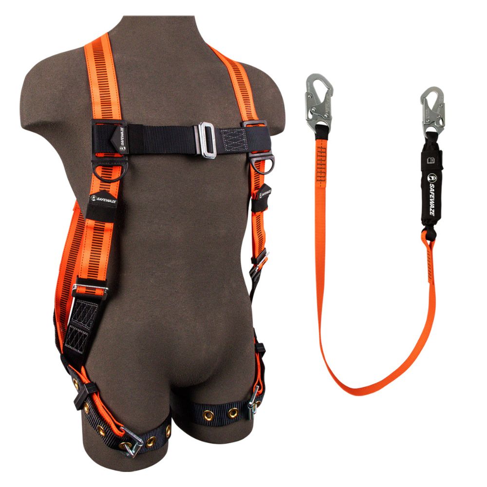 Safewaze 019-3036 V-Line Combo: FS99185-E Harness, FS88560-E Lanyard