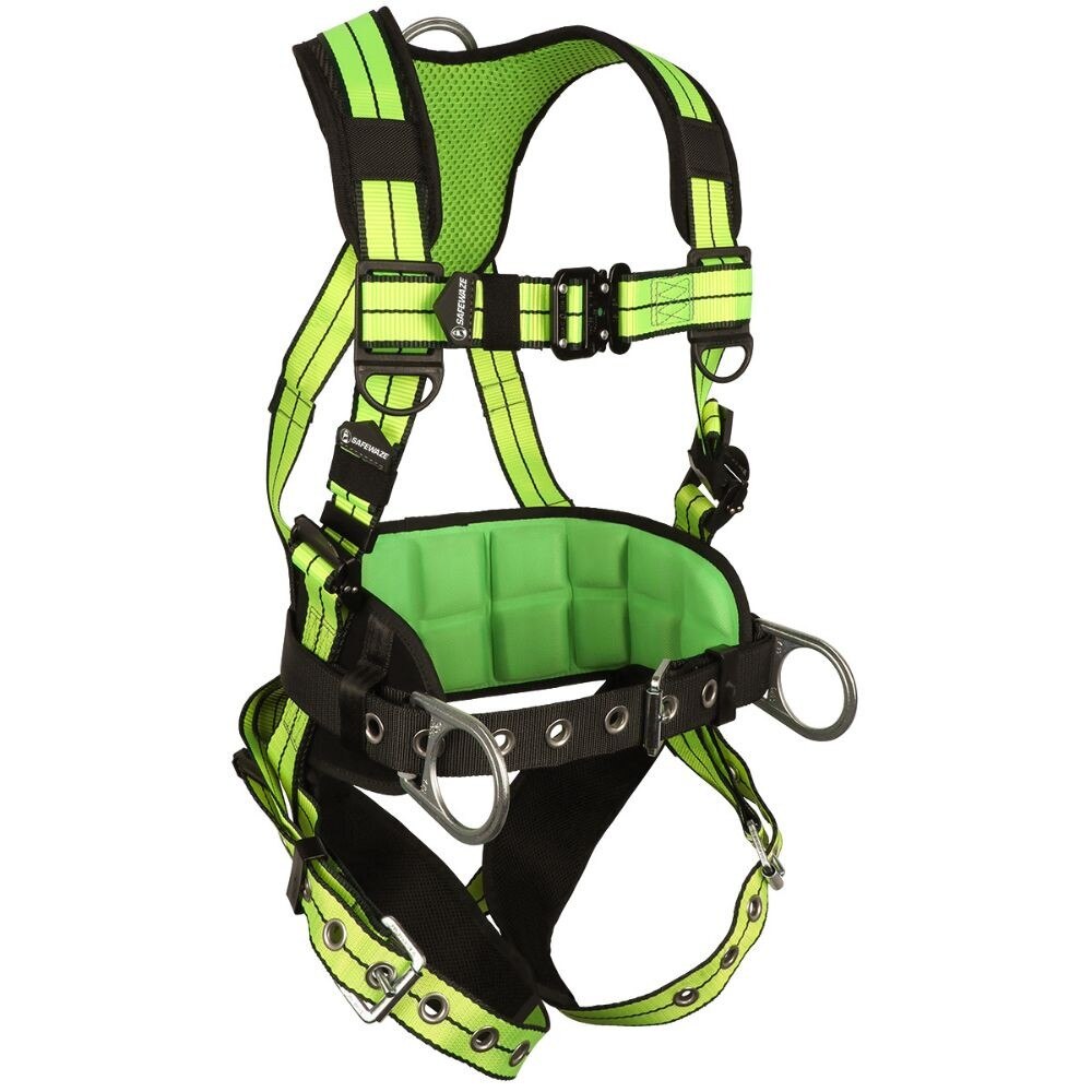 Safewaze FS-FLEX360-L Pro+ Construction Harness: 3D, QC Chest, Tb Legs