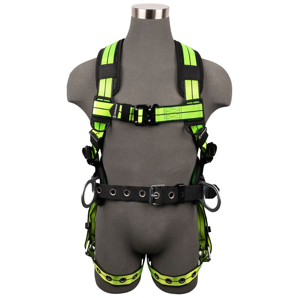 Safewaze FS-FLEX360-L Pro+ Construction Harness: 3D, QC Chest, Tb Legs - 3