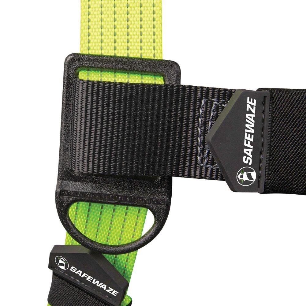 Safewaze FS-HIVIS185-L/XL Reflective Full Body Harness: 1D, Mb Chest, Tb Legs - 5