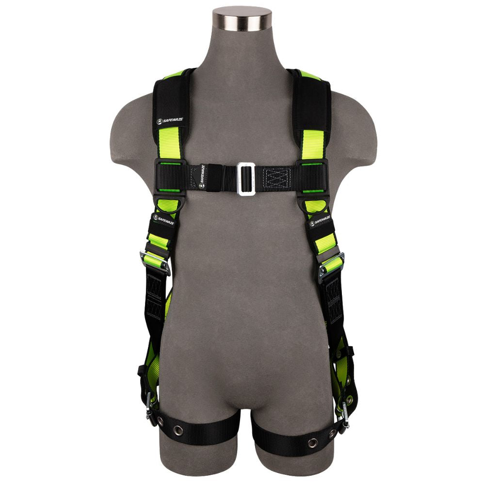 Safewaze FS185-L/XL Pro Full Body Harness: 1D, Mb Chest, Tb Legs
