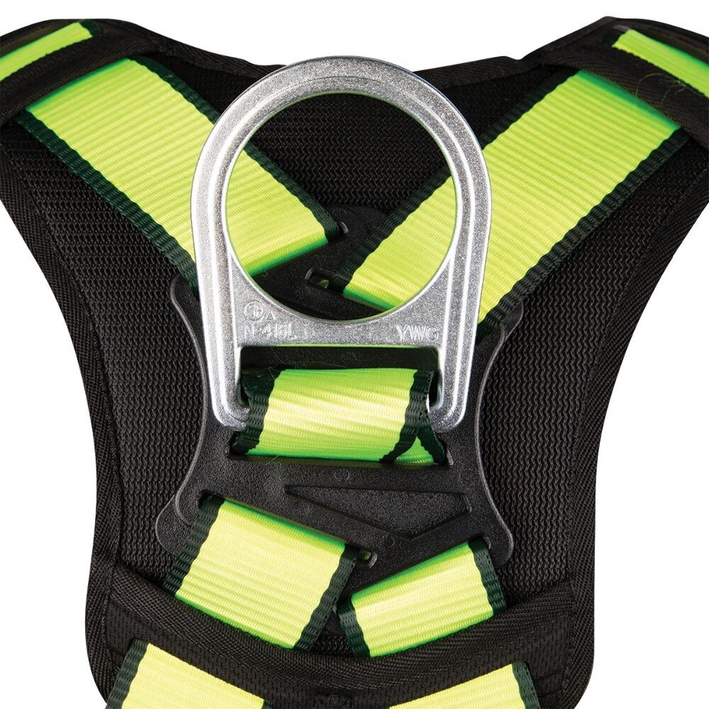 Safewaze FS185-L/XL Pro Full Body Harness: 1D, Mb Chest, Tb Legs - 8