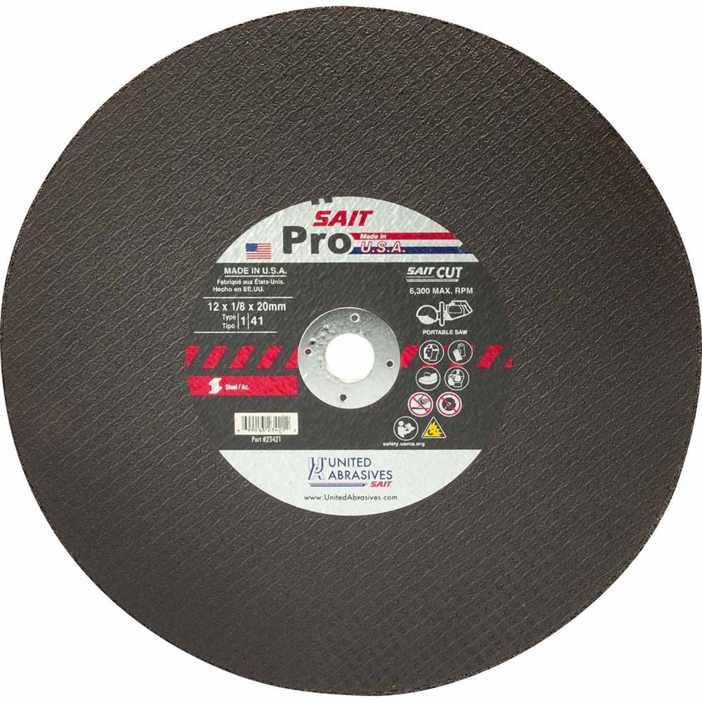 Sait 24140 14" x 1/8" x 20mm Type 1 Portable Saw Cut-Off Wheel for Metal (10 Pack)