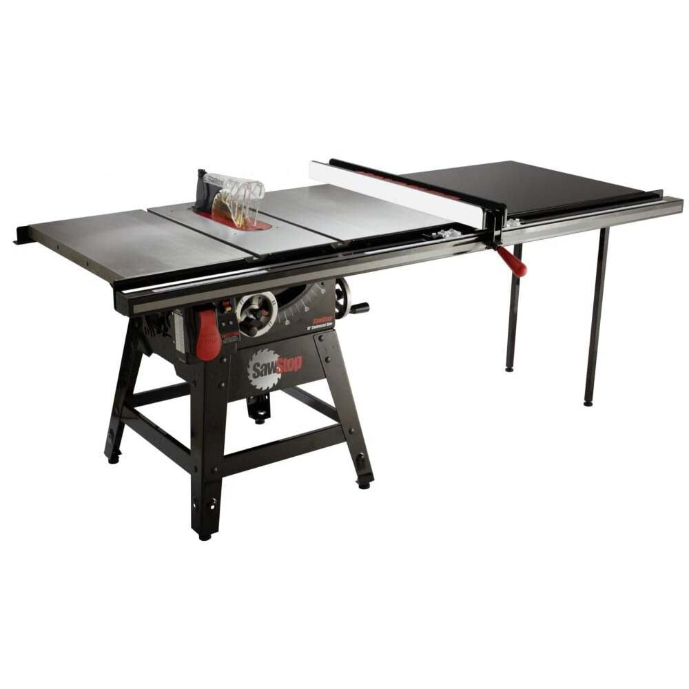 SawStop CNS175-ATGP52 Contractor Table Saw with 52 Inch Professional T-Glide Advance Fence, Rails & Extension Table - 2