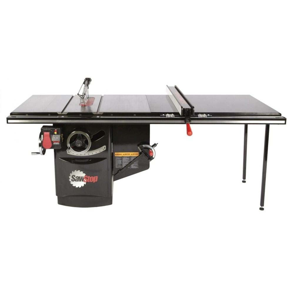 SawStop ICS73230-ATGI52 Industrial 7.5HP 3-Phase 230V 10 in. Cabinet Saw with 52 in. T-Glide Advance Rip Fence, Rails & Extension Table