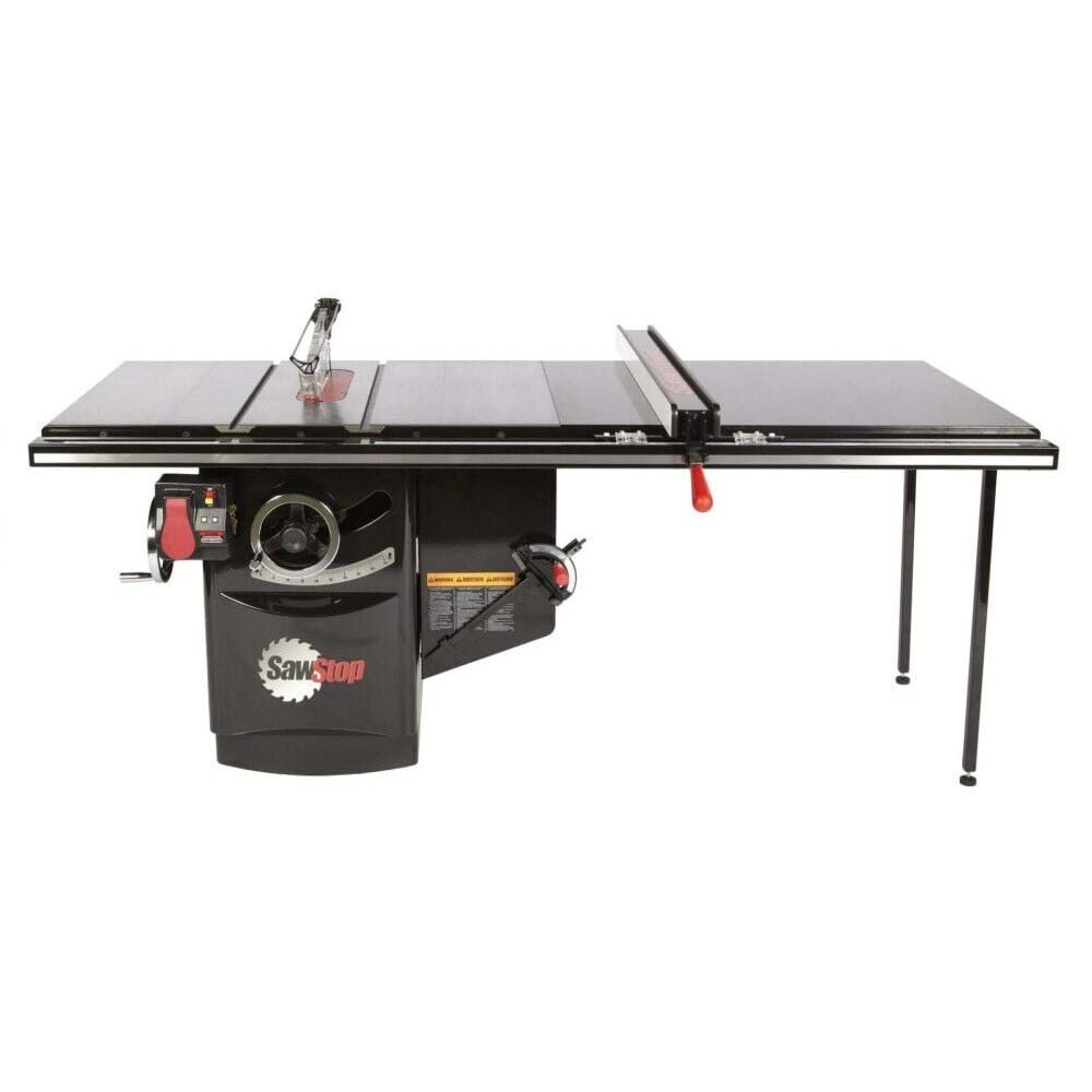 SawStop ICS73480-ATGI52 Industrial 10 Inch Cabinet Saw, 7.5 HP 3-Phase 480V with 52 Inch T-Glide Advance Rip Fence, Rails & Extension Table