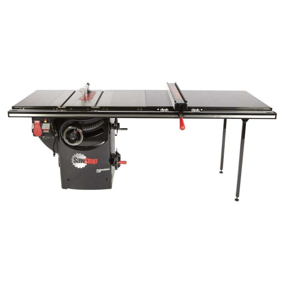 SawStop PCS175-ATGP52 Professional 1.75HP Cabinet Saw with 52 Inch Professional T-Glide Advance Rip Fence, Rails & Extension Table