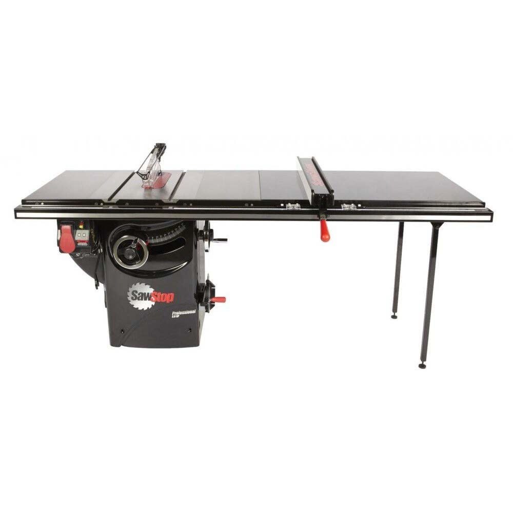 SawStop PCS31230-ATGP52 Professional 3HP Cabinet Saw with 52 in. Professional T-Glide Advance Rip Fence, Rails & Extension Table