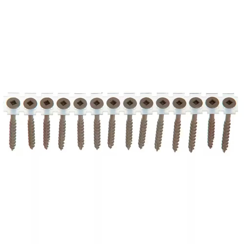 Senco 08D200W 8 x 2 in. Coarse Galvanized Square Drive Collated Deck Screw (1000 Pack) - 3