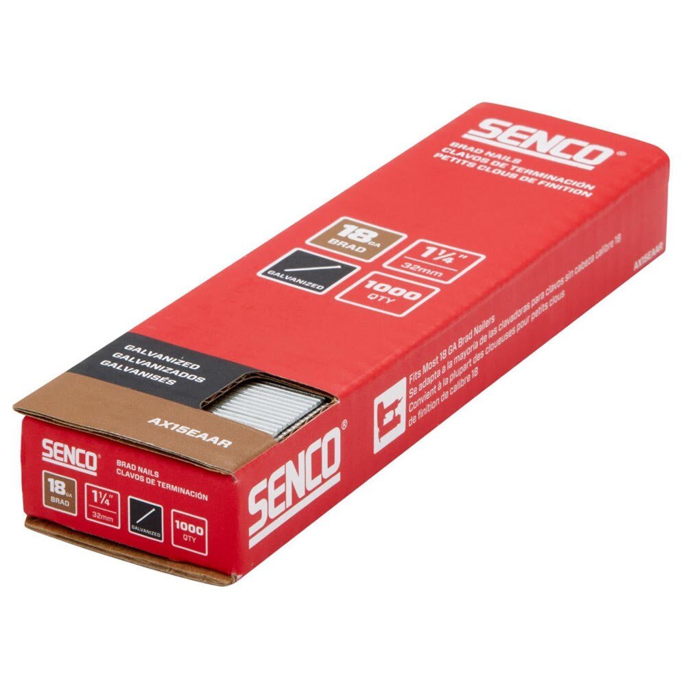 Senco AX15EAAR 1-1/4" L X 18 Ga. Straight Strip Galvanized Brad Nails (1,000 pk)