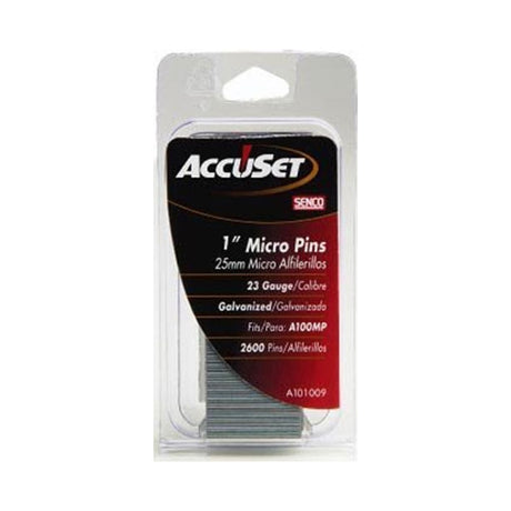 Senco A101009 1" 23-Gauge Electro Galvanized Headless Micropins