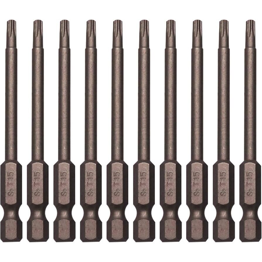 Sepuly TT15 T15 x 3" Magnetic Torx Insert Bit (10 Pack)