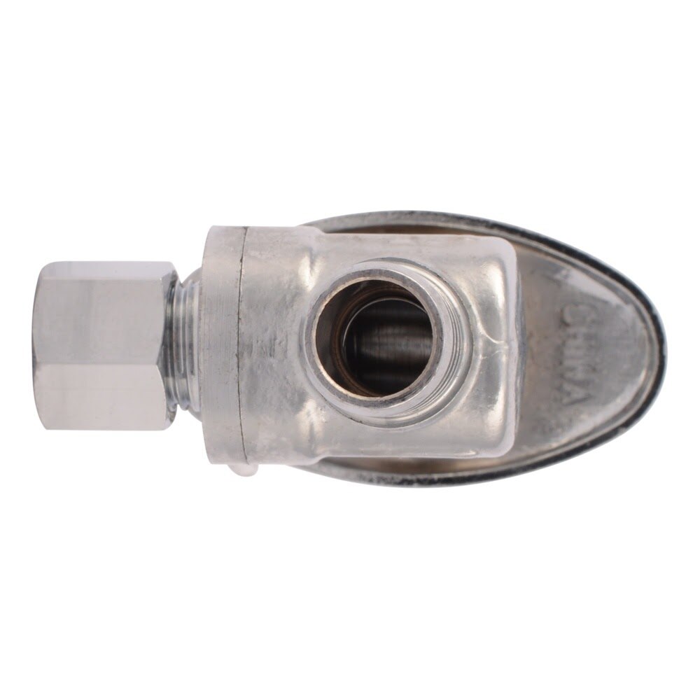 SharkBite 23056LF 1/2 in PEX Barb x 1/4 in OD Compression Brass Quarter Turn Angle Stop Valve - 3