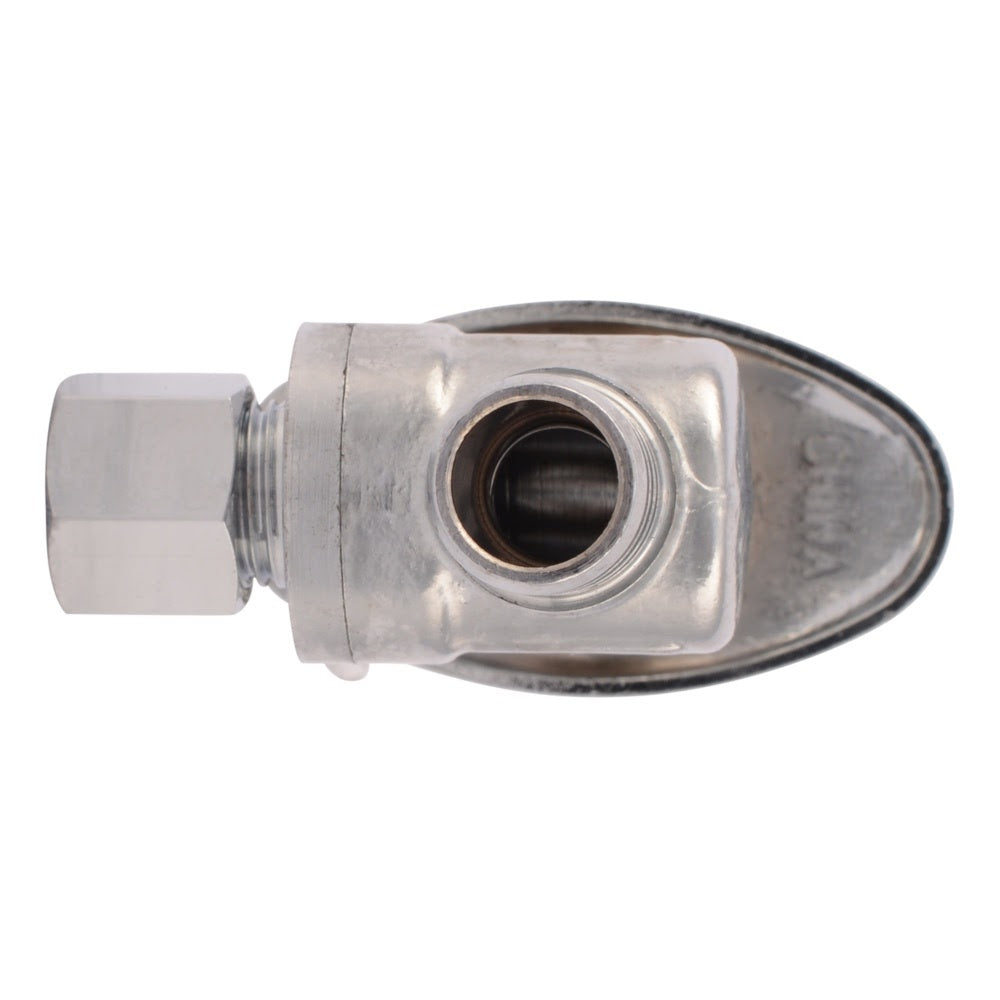 SharkBite 23056LF 1/2 in PEX Barb x 1/4 in OD Compression Brass Quarter Turn Angle Stop Valve - 3