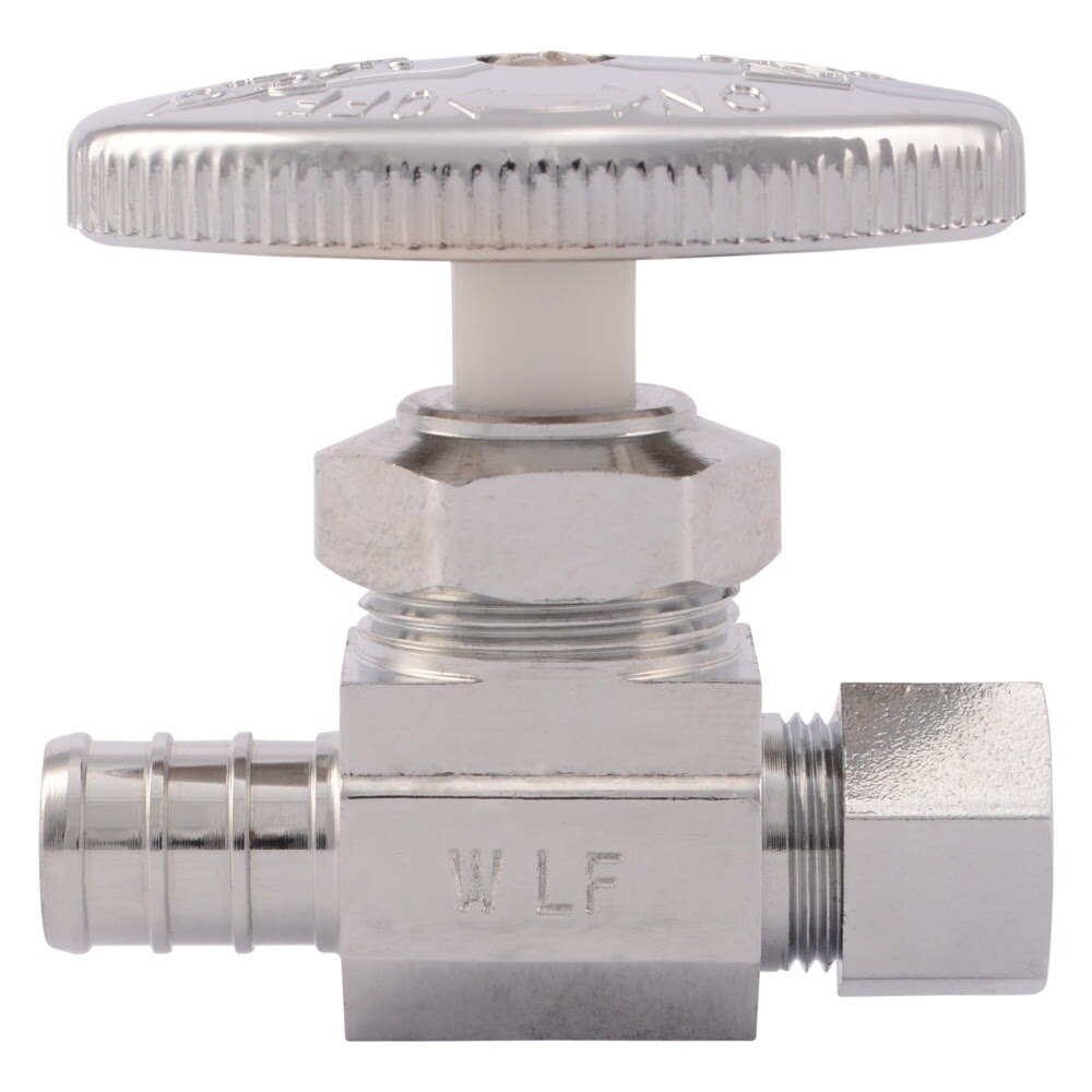 SharkBite 23059LF 1/2 in x 3/8 in OD Compression Brass Multi Turn Straight Stop Valve - 2