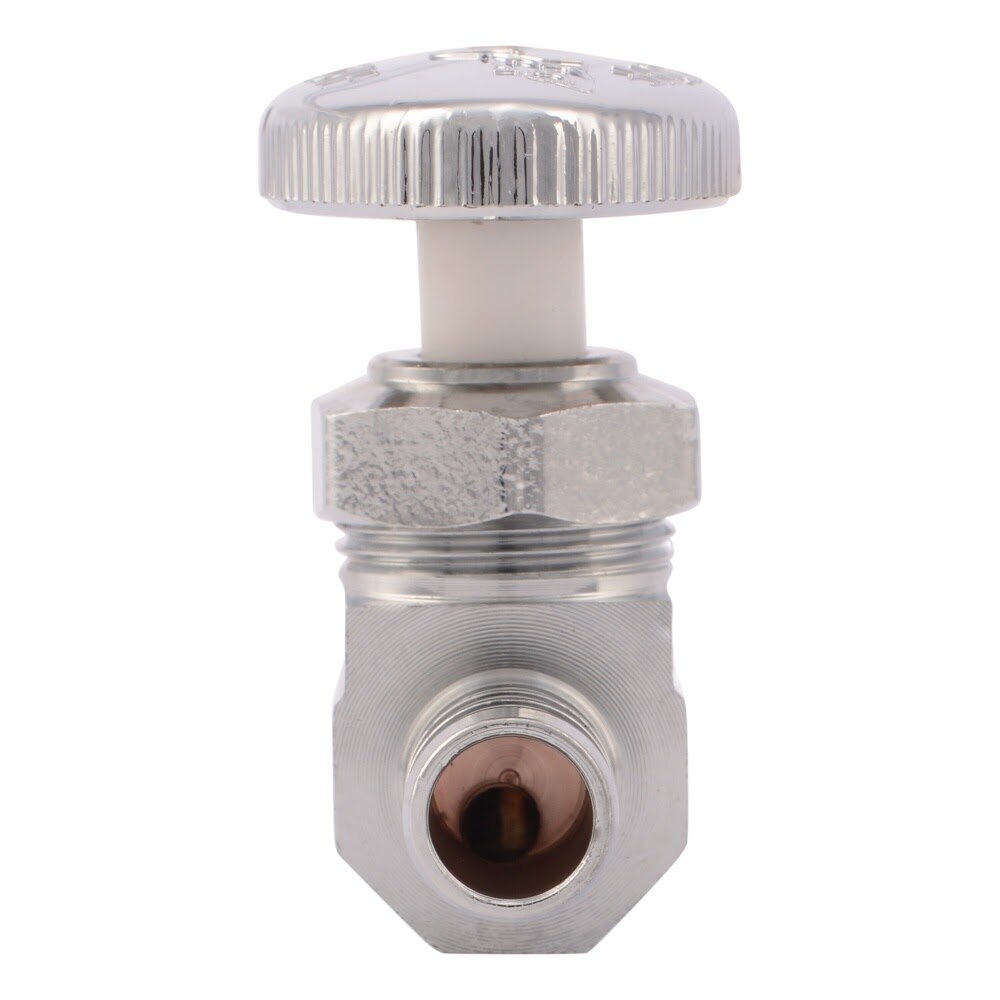 SharkBite 23059LF 1/2 in x 3/8 in OD Compression Brass Multi Turn Straight Stop Valve - 3