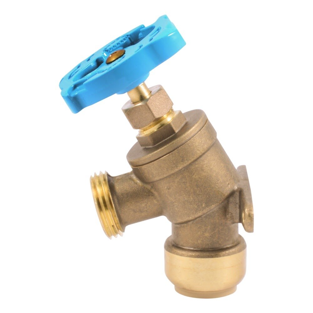 SharkBite 24623LF 3/4 in. Push-to-Connect x 3/4 in. Male Hose Thread Garden Valve with Mounting Tabs - 3