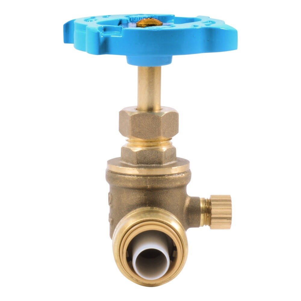 SharkBite 24634LF 1/2 in. x 1/2 in. Lead Free Push Fit Gate Valve with Drain - 3
