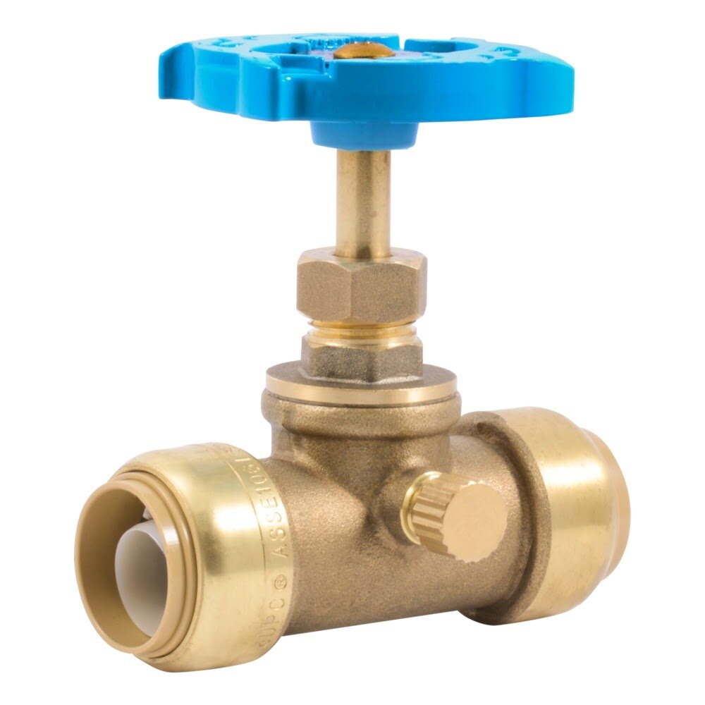 SharkBite 24635LF 3/4 in. x 3/4 in. Push-to-Connect Gate Valve with Drain