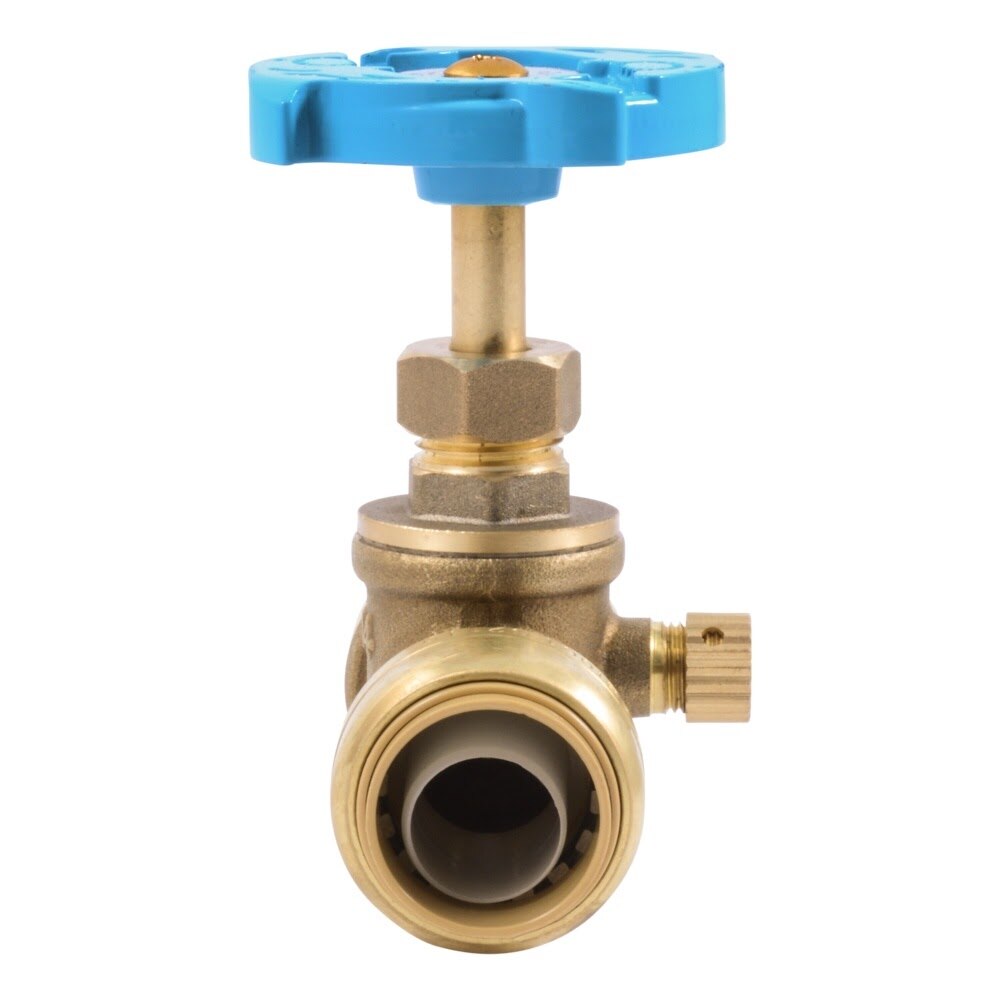 SharkBite 24635LF 3/4 in. x 3/4 in. Push-to-Connect Gate Valve with Drain - 3