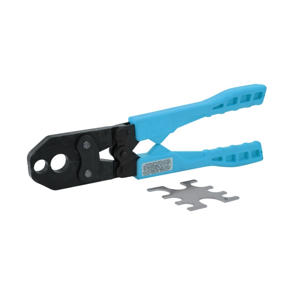 SharkBite 24692Z 1/2 in and 3/4 in Dual Head PEX Crimp Tool with Go No Go Gauge