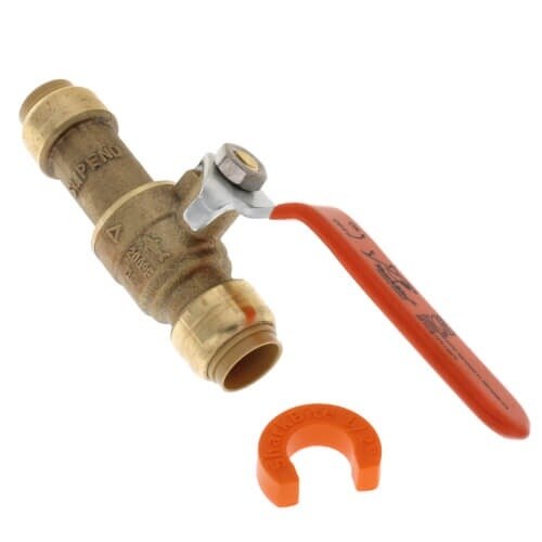 SharkBite 24735LF 1/2 in x 1/2 in Lead Free Slip Quarter Turn Full Port Push Fit Ball Valve - 3