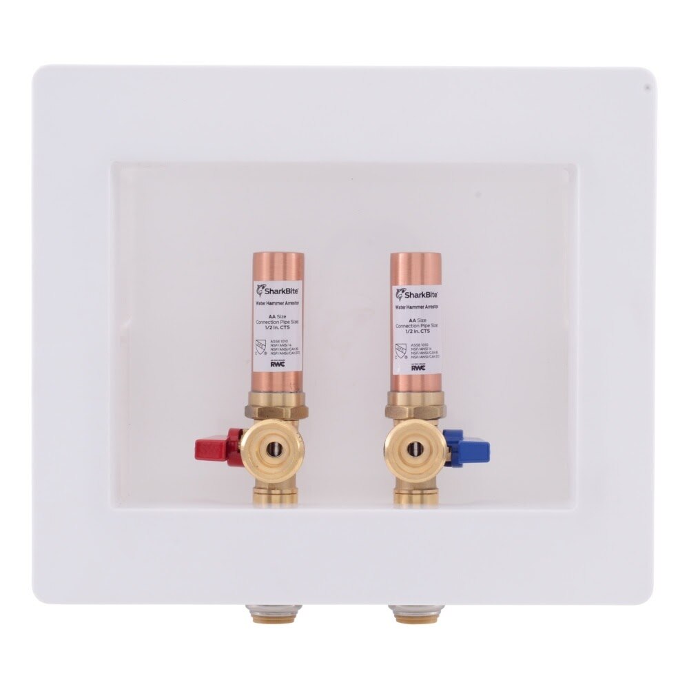 SharkBite 25031 Washing Machine Outlet Box with Water Hammer Arrestors 1/2 in. PTC x 3/4 in. MHT - 2