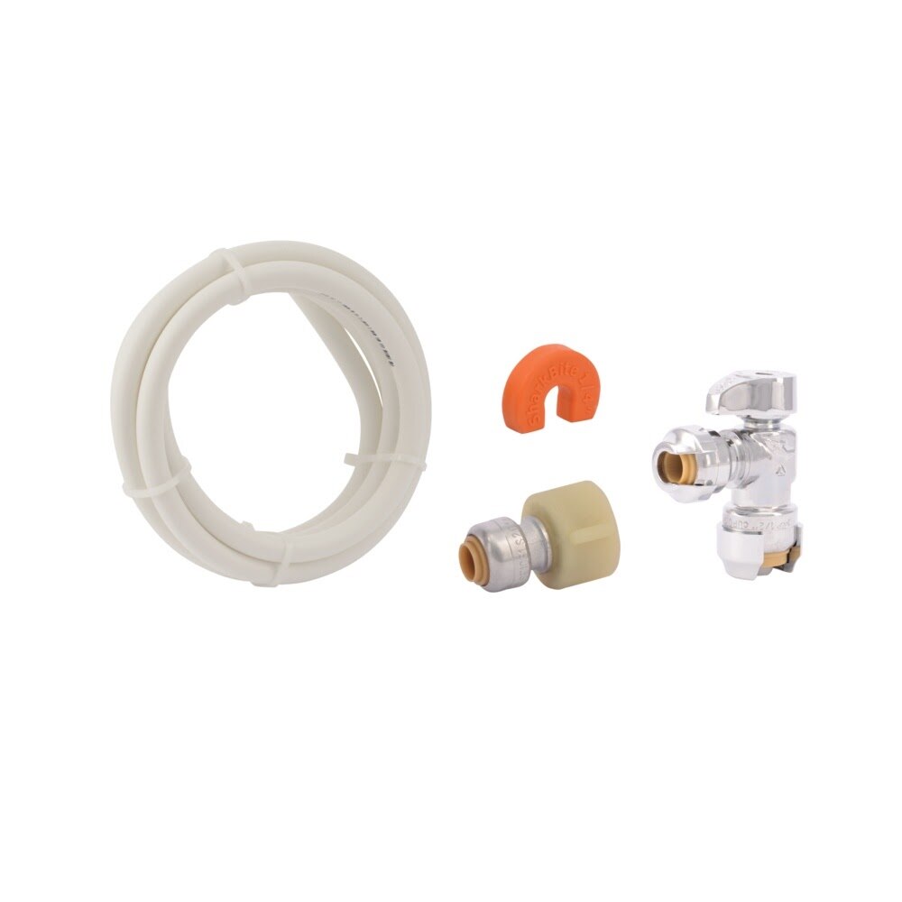 SharkBite 25088 Toilet Connection Kit with Angle Stop 1/4 in. x 5 ft. PEX Pipe - 2