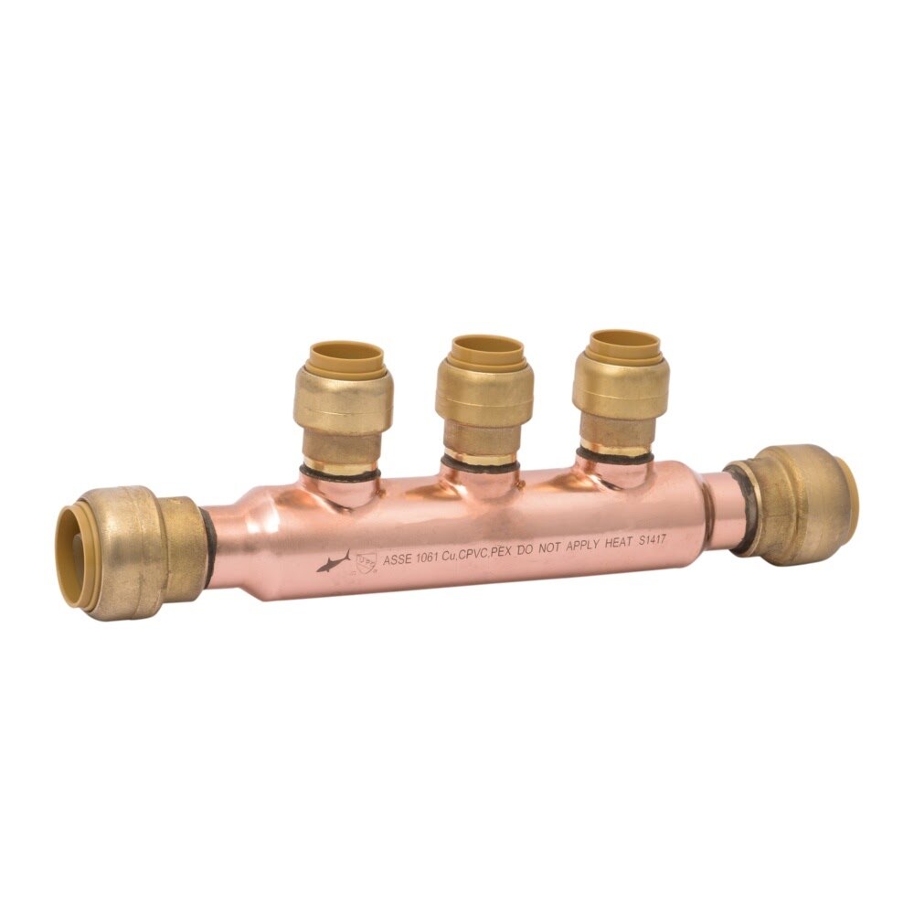 SharkBite 25552LF 3/4 in. x 1/2 in. Push-to-Connect 3-Port Open Manifold Fitting