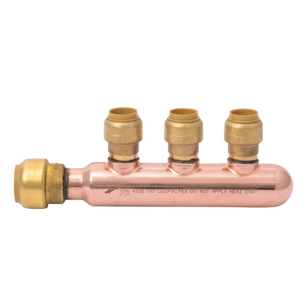 SharkBite 25555LF 3/4 in x 1/2 in 4 Port Closed Push to Connect Manifold Fitting - 2