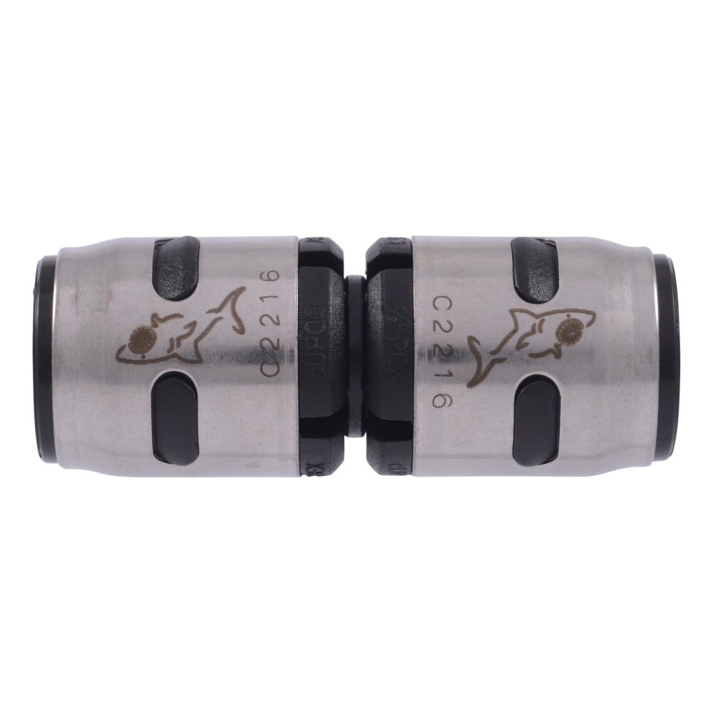 SharkBite K008WP3 1/2 in. x 1/2 in. EvoPEX Push-to-Connect Coupling for PEX Pipe (3 Pack) - 2