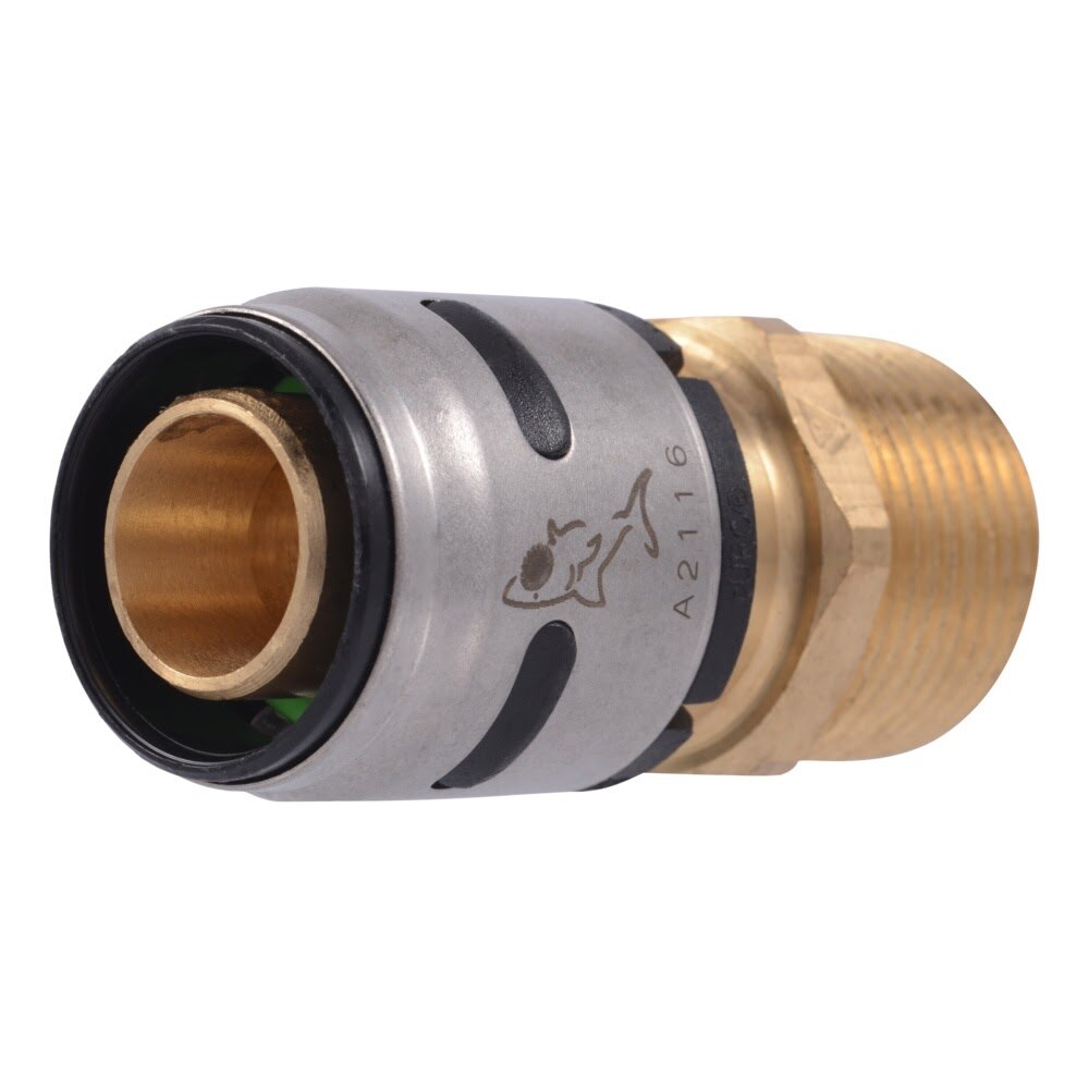 SharkBite K134WP3 3/4 in EvoPEX x 3/4 in MNPT Push to Connect Male Adapter for PEX Pipe (3 Pack)