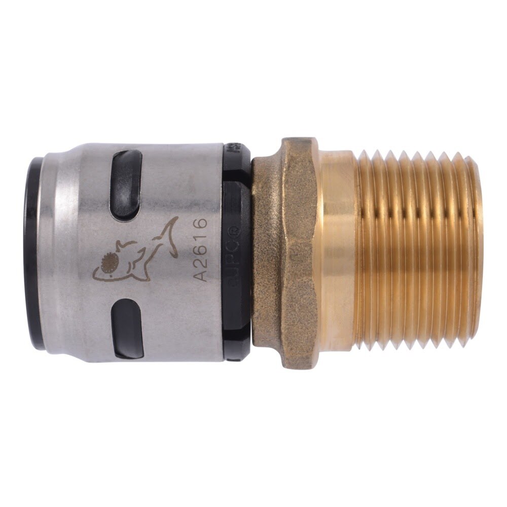 SharkBite K140WP2 1 in x 1 in EvoPEX Push to Connect Male Adapter Plumbing Fitting (2 Pack) - 2