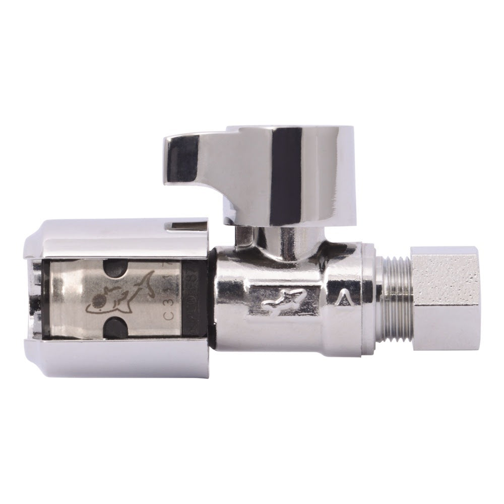 SharkBite K23037 1/2 in x 3/8 in OD Compression EvoPEX Straight Stop Valve with Escutcheon - 2