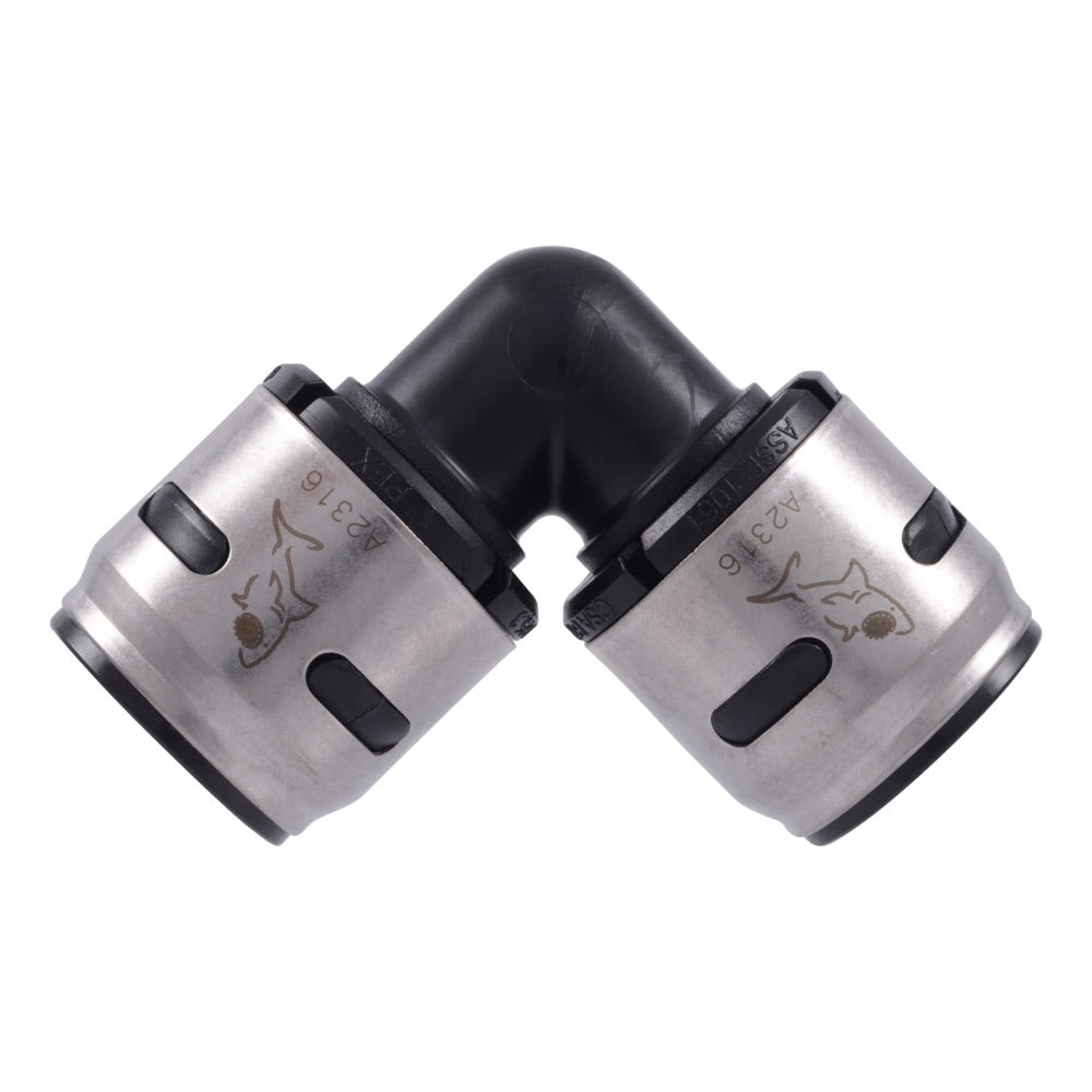 SharkBite K260WP2 1 in x 1 in EvoPEX 90 Degree Push to Connect Elbow for PEX Pipe (2 Pack) - 2