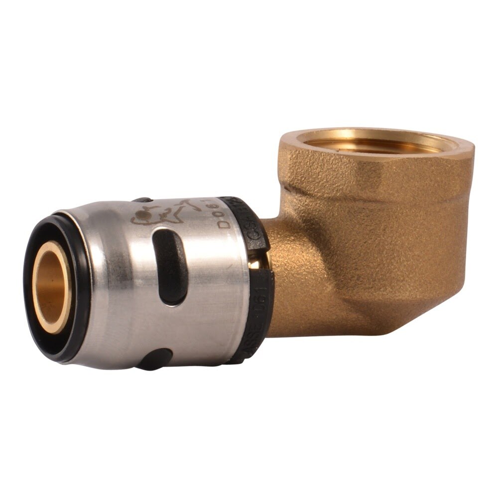 SharkBite K308WP2 1/2 in EvoPEX x 1/2 in FNPT 90 Degree Push to Connect Adapter Elbow (2 Pack)