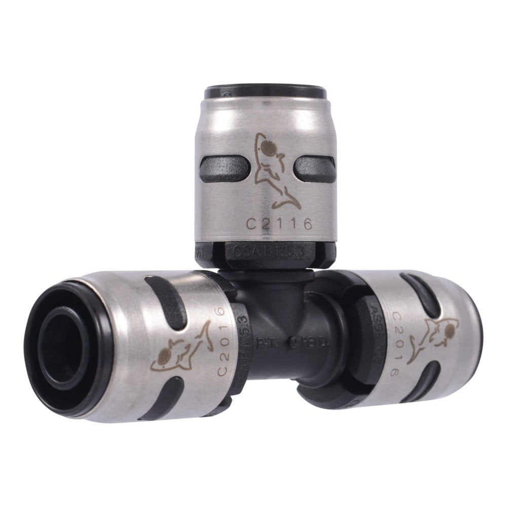 SharkBite K362WP3 1/2 in. x 1/2 in. x 1/2 in. EvoPEX Push to Connect Tee for PEX Plumbing (3 Pack)