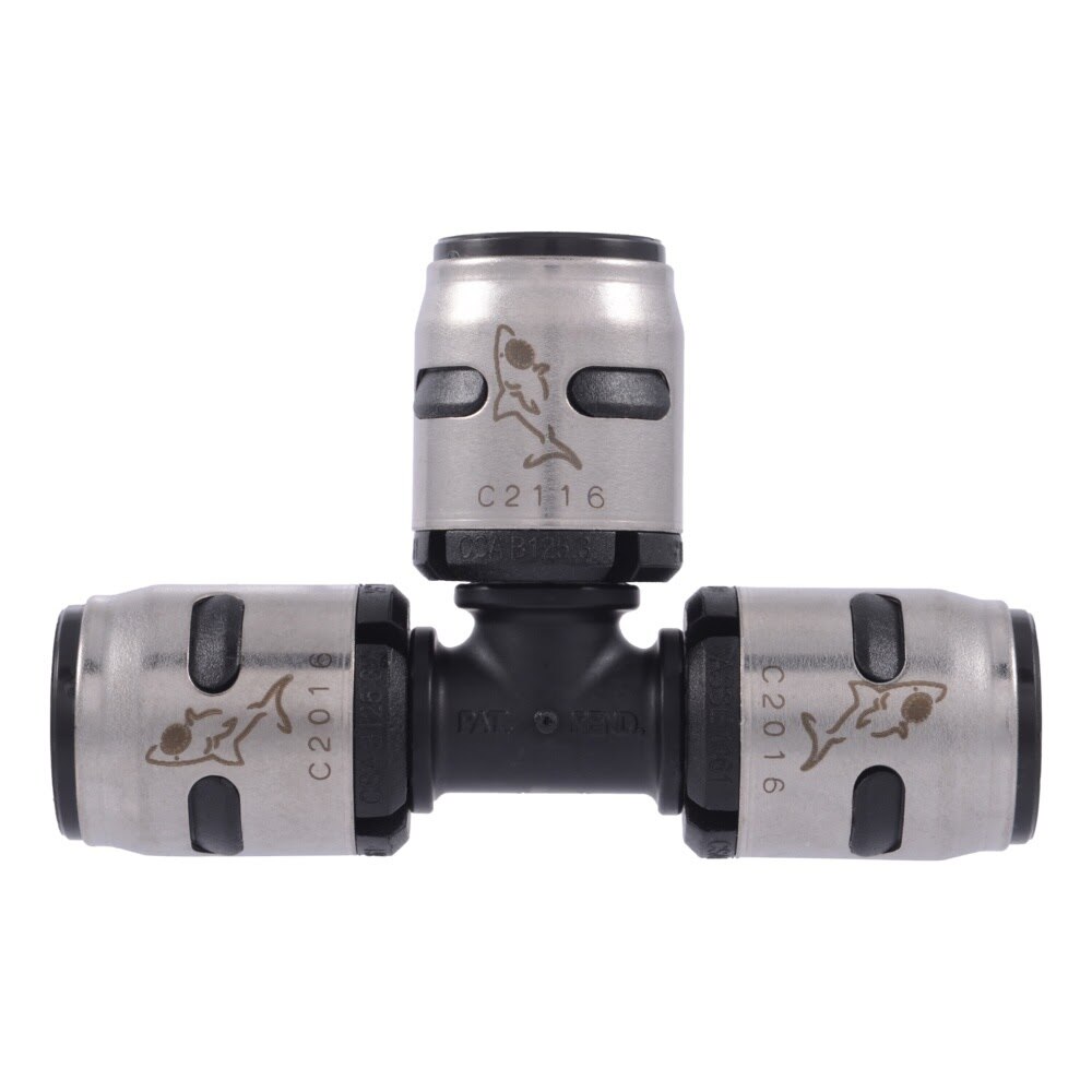 SharkBite K362WP3 1/2 in. x 1/2 in. x 1/2 in. EvoPEX Push to Connect Tee for PEX Plumbing (3 Pack) - 2